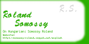 roland somossy business card